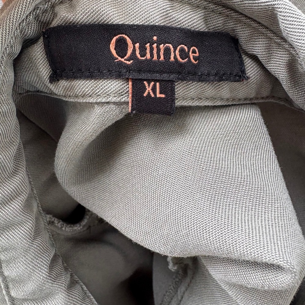 Quince VTG Wash Tencel
Camp Button Down Shirt XL Olive Relaxed Boxy Minimalist - Picture 8 of 10
